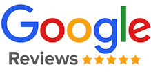 Google Reviews five-star logo showing our excellent customer ratings for custom closets and home design.